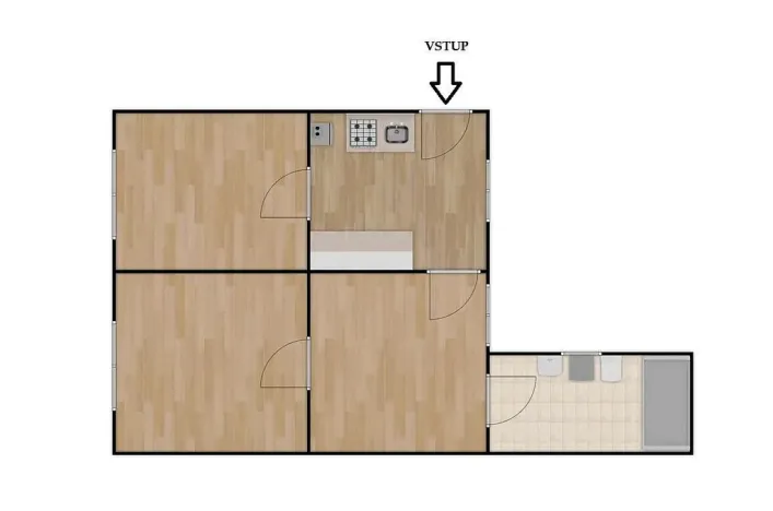 Pronájem bytu 3+1, Brno - Maloměřice, Obřanská, 58 m2