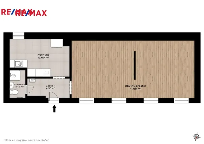 Prodej bytu 2+1, Praha - Karlín, Pernerova, 60 m2