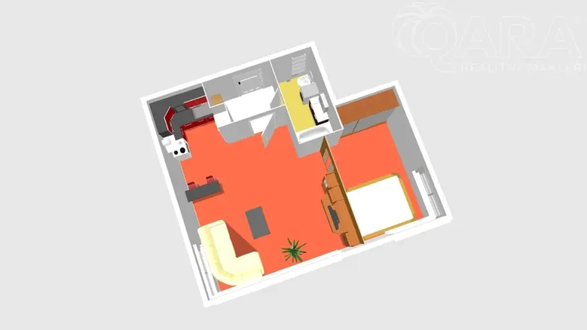 Pronájem bytu 2+kk, Praha, Kurta Konráda, 46 m2