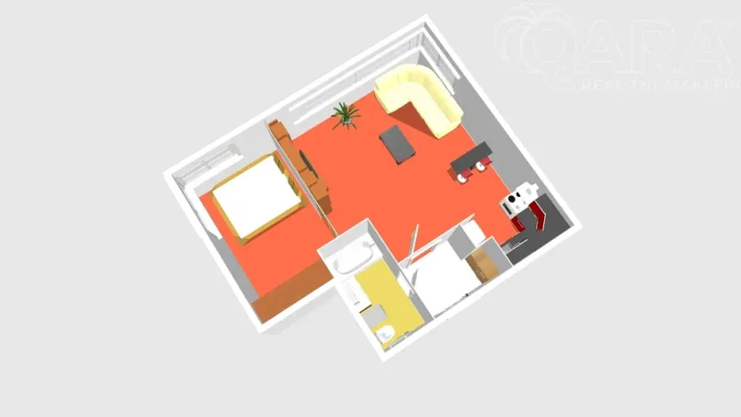 Pronájem bytu 2+kk, Praha, Kurta Konráda, 46 m2