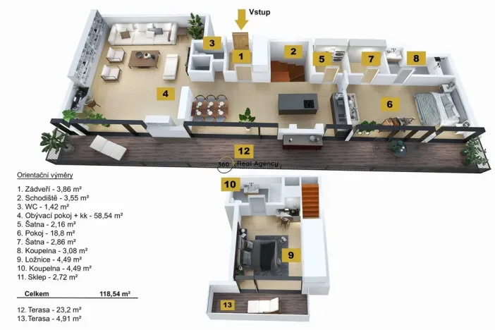 Prodej bytu 3+kk, Praha - Košíře, Musílkova, 147 m2