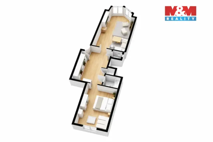 Pronájem bytu 2+kk, Praha - Nusle, Jaromírova, 63 m2