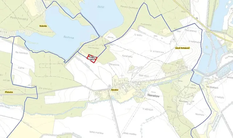 Prodej podílu pozemku, Lázně Bohdaneč, 6644 m2