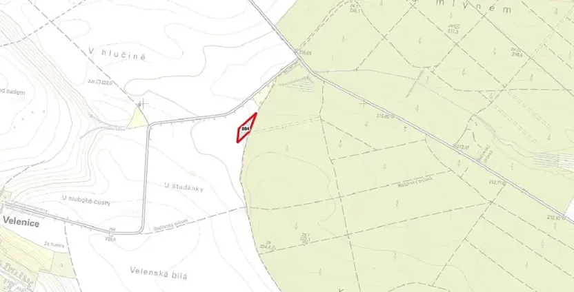 Prodej pole, Velenice, 3863 m2