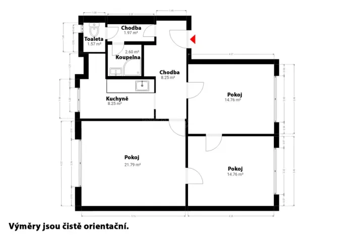 Pronájem bytu 3+1, Praha, Budějovická, 83 m2
