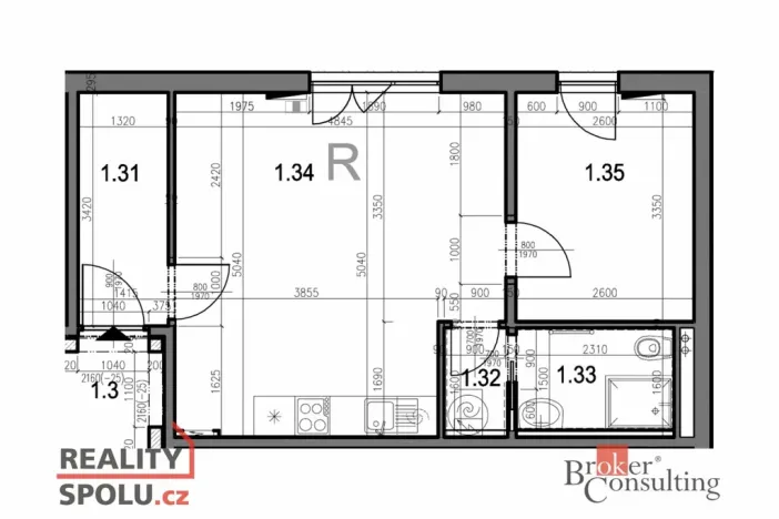 Prodej bytu 2+kk, Brno - Dolní Heršpice, Vomáčkova, 43 m2