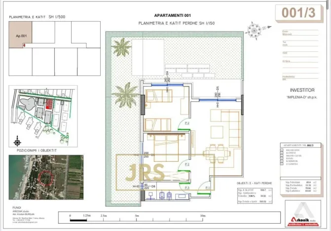 Prodej bytu 3+kk, durres, Albánie, 66 m2