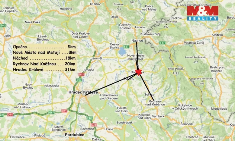 Pronájem bytu 2+1, Dobruška, Fr. Kupky, 50 m2