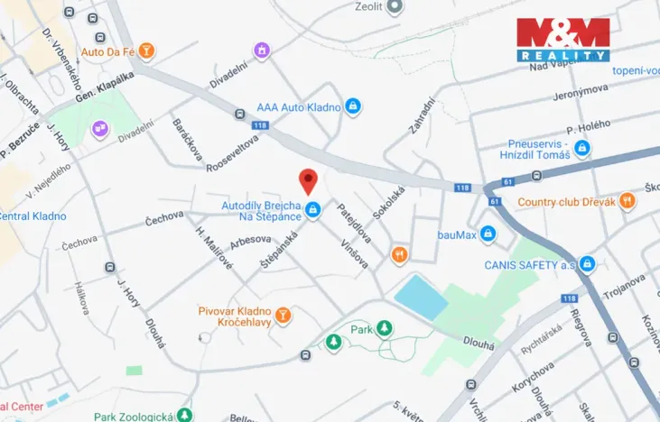 Pronájem obchodního prostoru, Kladno, Čechova, 174 m2