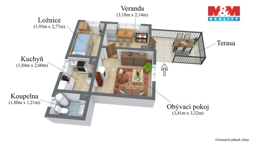 Prodej chaty, Klášterec nad Ohří, Ohřecká louka, 39 m2