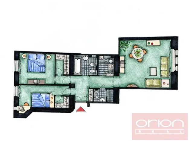 Pronájem bytu 3+1, Praha - Nové Město, Odborů, 87 m2