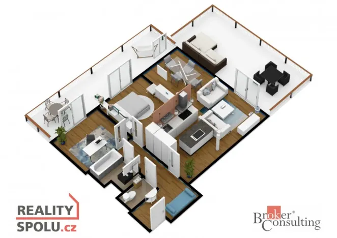 Pronájem bytu 3+kk, Praha - Řeporyje, Wiesenthalova, 76 m2