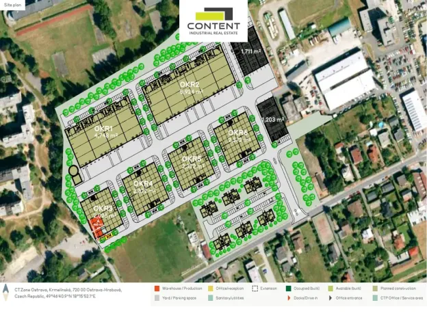 Pronájem skladu, Ostrava - Hrabová, Krmelínská, 460 m2