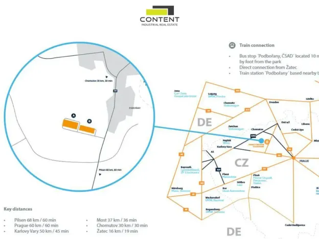 Pronájem skladu, Podbořany - Hlubany, 20311 m2