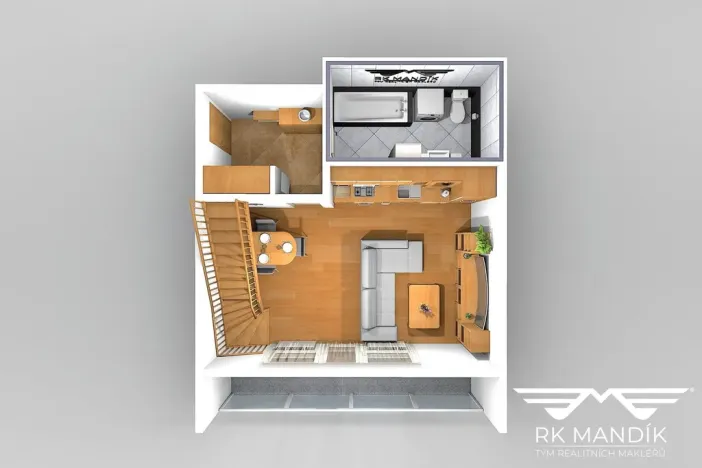 Pronájem bytu 2+kk, Praha - Liboc, Navigátorů, 44 m2
