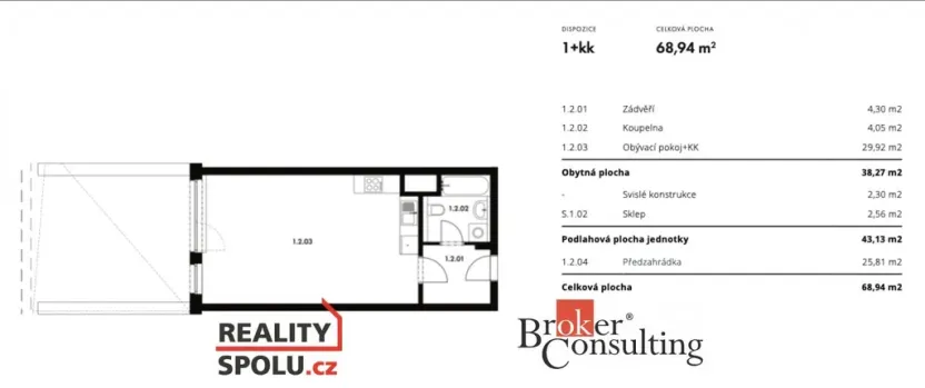 Prodej bytu 1+kk, Plzeň - Jižní Předměstí, Goldscheiderova, 39 m2