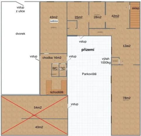 Pronájem skladu, Jirny, Tovární, 256 m2