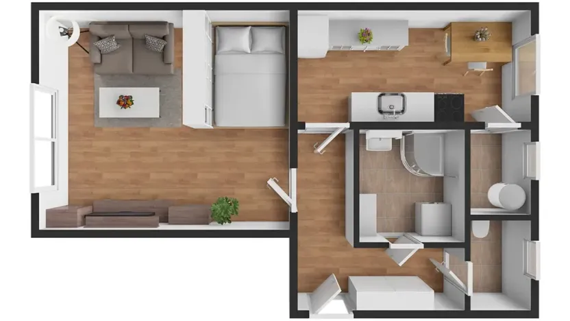 Pronájem bytu 1+1, České Budějovice, Pražská tř., 38 m2