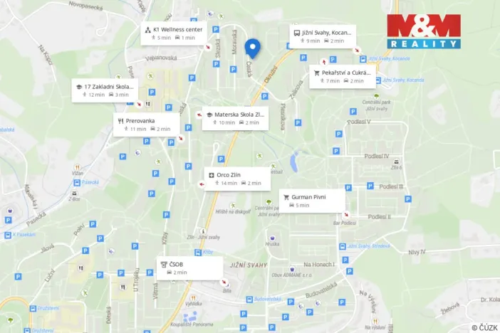 Pronájem bytu 1+1, Zlín, Česká, 33 m2