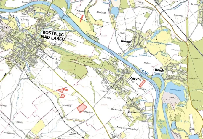 Prodej pole, Záryby, 24776 m2