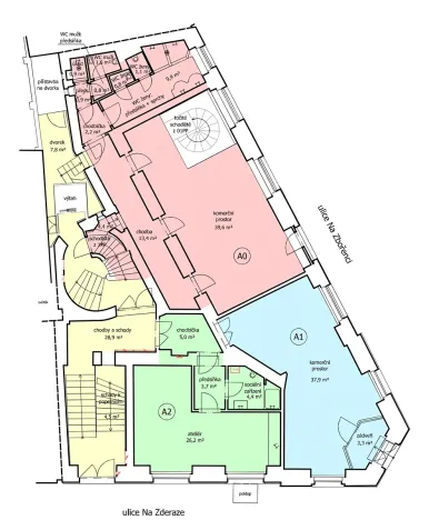 Pronájem obchodního prostoru, Praha - Nové Město, Na Zderaze, 300 m2