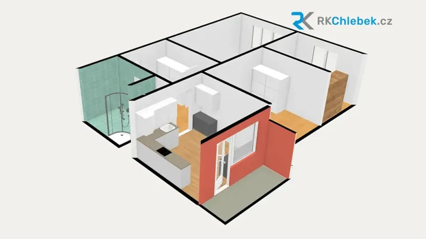 Pronájem bytu 3+1, Ostrava, Gen. Píky, 65 m2