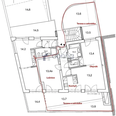 Pronájem bytu 2+kk, Praha, Slezská, 60 m2