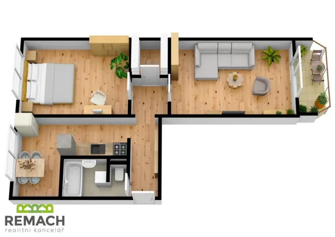 Pronájem bytu 2+1, Uherské Hradiště, Štěpnická, 61 m2