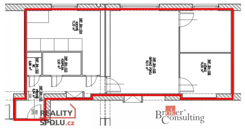 Pronájem bytu 3+1, Ostrava - Mariánské Hory, Pražákova, 57 m2
