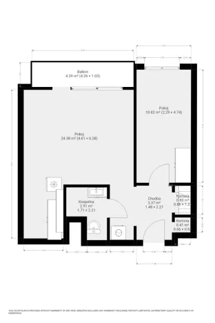 Pronájem bytu 2+kk, Brno - Bohunice, Pod nemocnicí, 44 m2