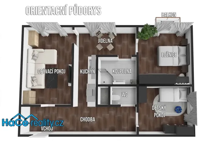 Pronájem bytu 3+1, Rychnov nad Kněžnou, Na Trávníku, 78 m2