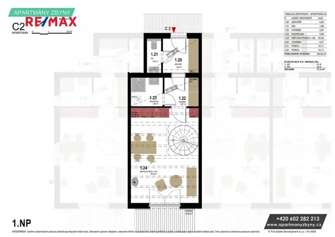 Prodej bytu 3+kk, Doksy, 67 m2