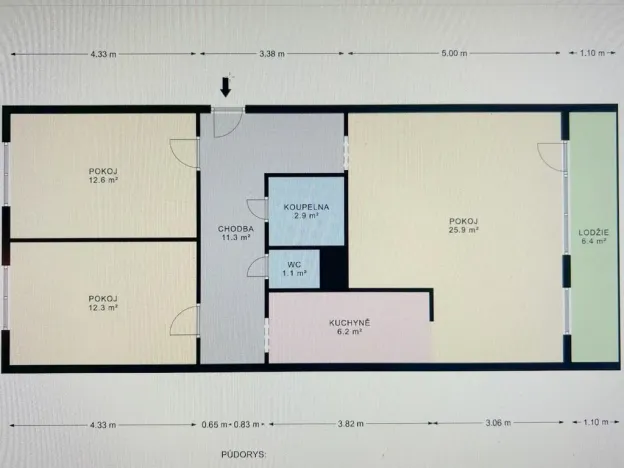 Prodej bytu 3+kk, Praha - Prosek, Jetřichovická, 82 m2