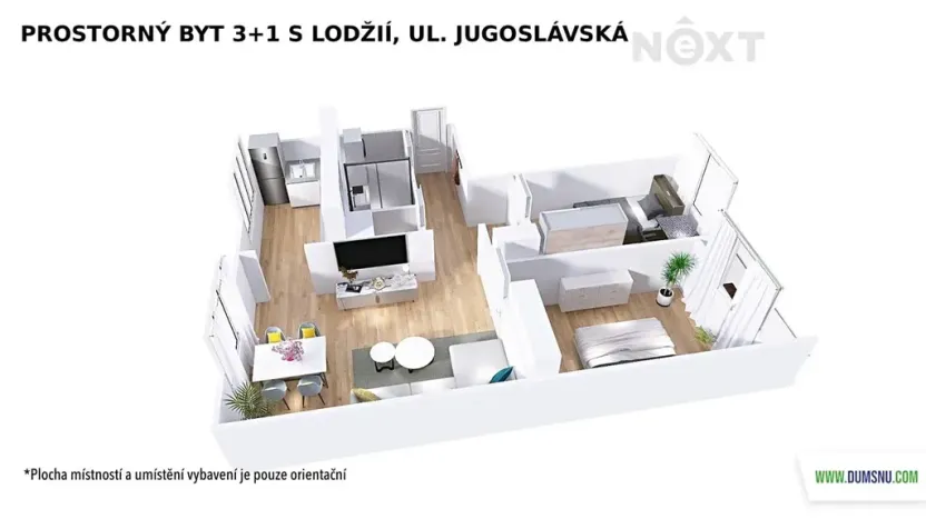 Pronájem bytu 3+1, Šumperk, Jugoslávská, 68 m2