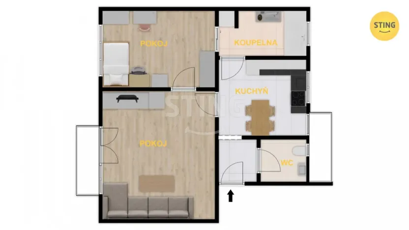 Prodej bytu 2+1, Ostrava, Edisonova, 66 m2