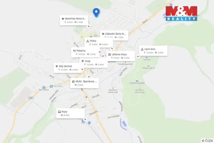 Prodej pozemku pro bydlení, Kryry, U Školky, 900 m2