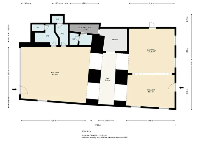 Prodej obchodního prostoru, Chrudim, Resselovo náměstí, 121 m2