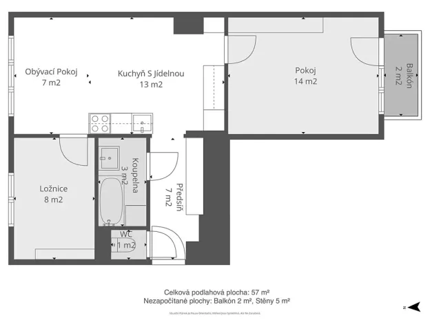 Prodej bytu 3+kk, Praha - Nusle, Boleslavova, 55 m2