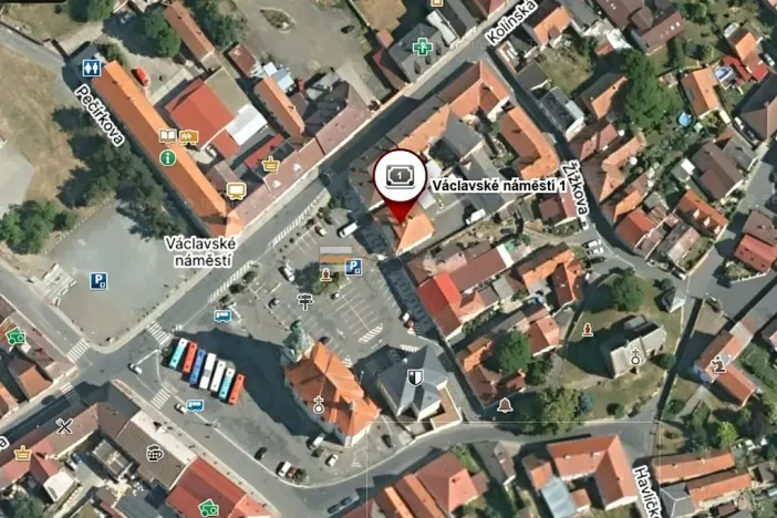 Pronájem bytu 1+1, Uhlířské Janovice, Václavské náměstí, 55 m2