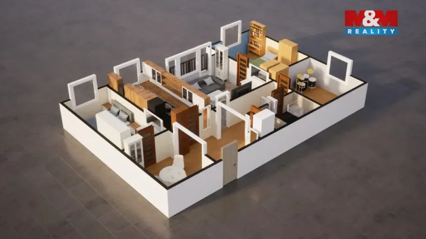 Prodej bytu 4+1, Chlumec, Vyklická, 99 m2