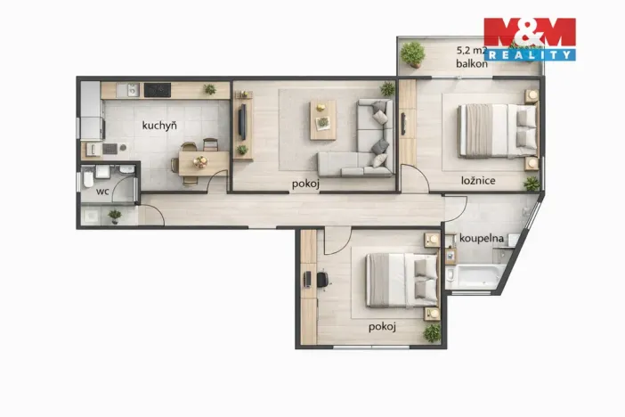 Prodej bytu 3+1, Frýdek-Místek - Místek, Foerstrova, 78 m2