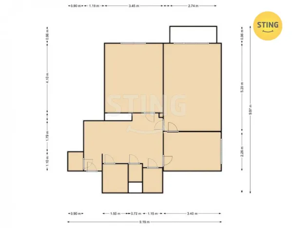 Prodej bytu 2+1, Rosice, Komenského náměstí, 60 m2