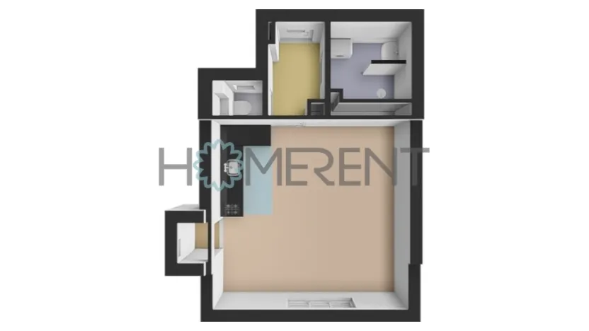 Pronájem bytu 1+kk, Praha - Nusle, Svatoslavova, 27 m2