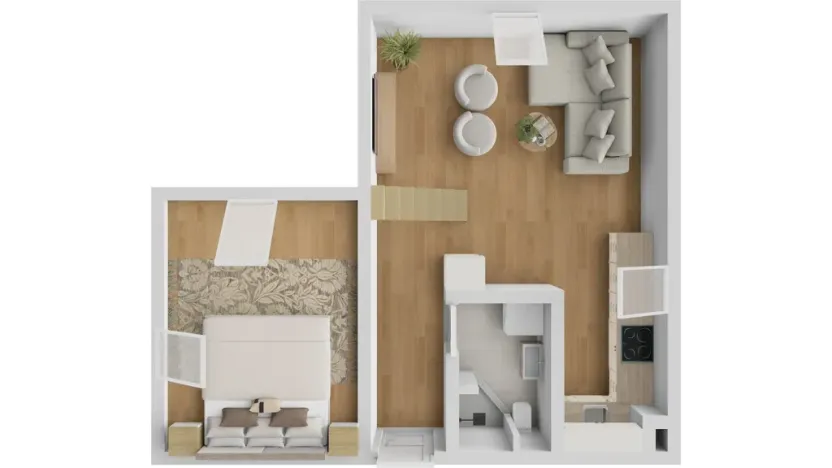 Prodej bytu 2+kk, Uherské Hradiště - Mařatice, 1. máje, 42 m2