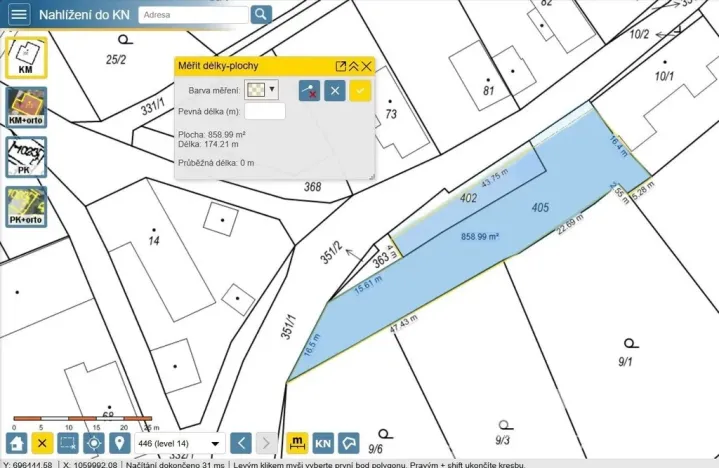 Prodej pozemku pro bydlení, Polní Voděrady, 860 m2