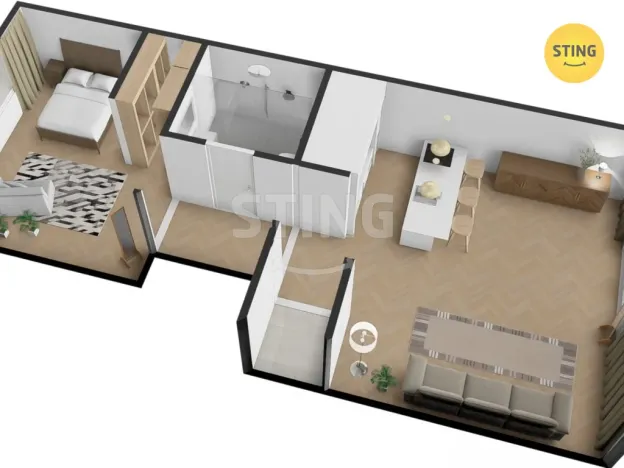 Prodej bytu 2+kk, Praha - Nusle, náměstí Bratří Synků, 51 m2