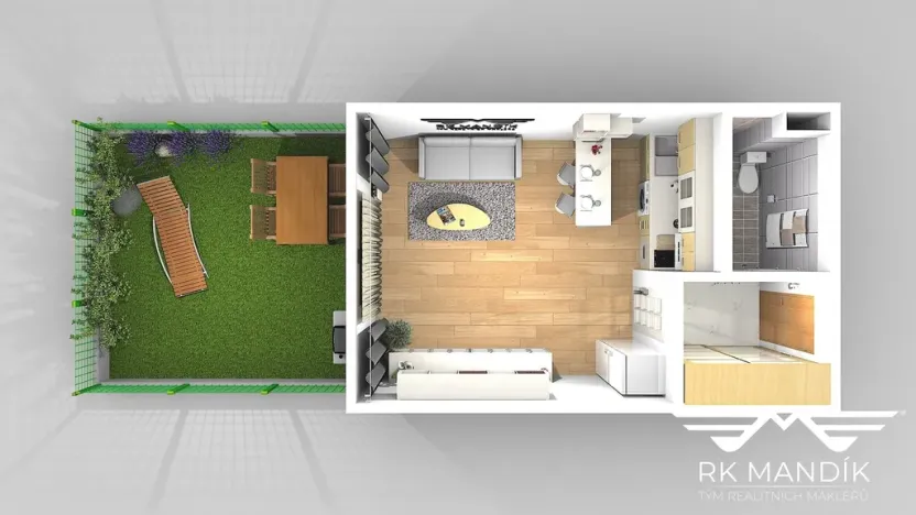 Pronájem bytu 1+kk, Hostivice, Za Mlýnem, 29 m2