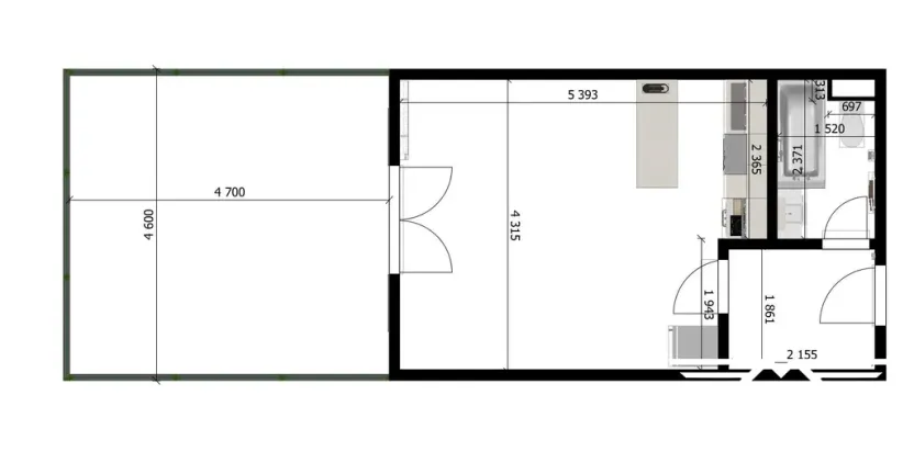 Pronájem bytu 1+kk, Hostivice, Za Mlýnem, 29 m2