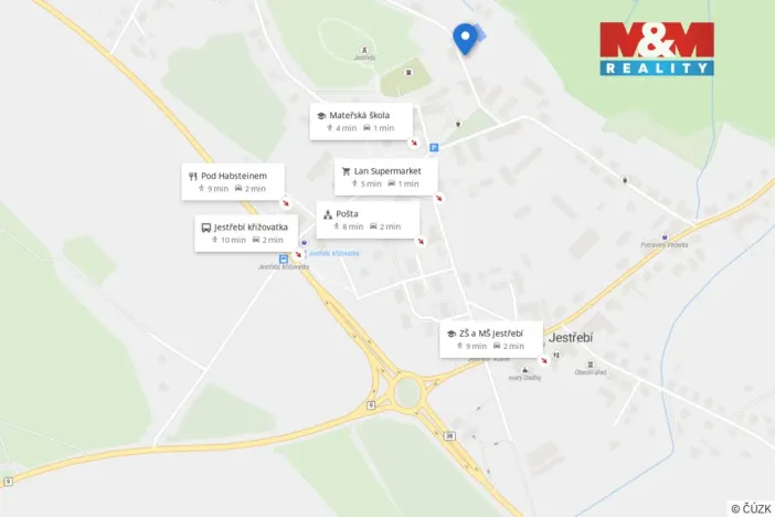 Pronájem bytu 2+1, Jestřebí, 58 m2