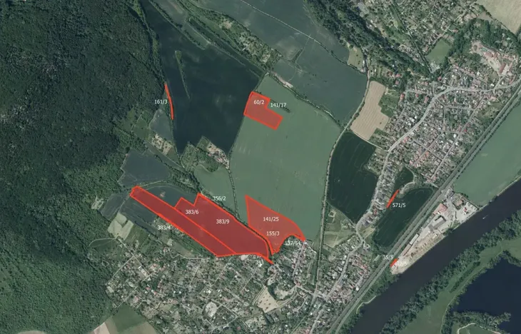 Prodej pole, Lhotka nad Labem, 72188 m2